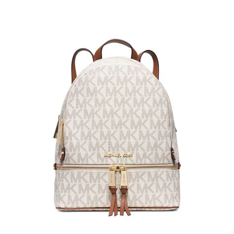 michael kors white and gold backpack|michael kors clear backpacks.